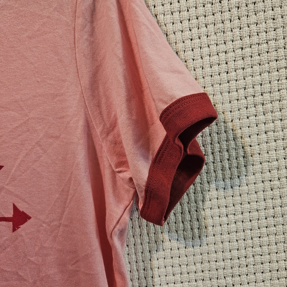 Women's Pink Ringer Tee - Picture 5 of 6